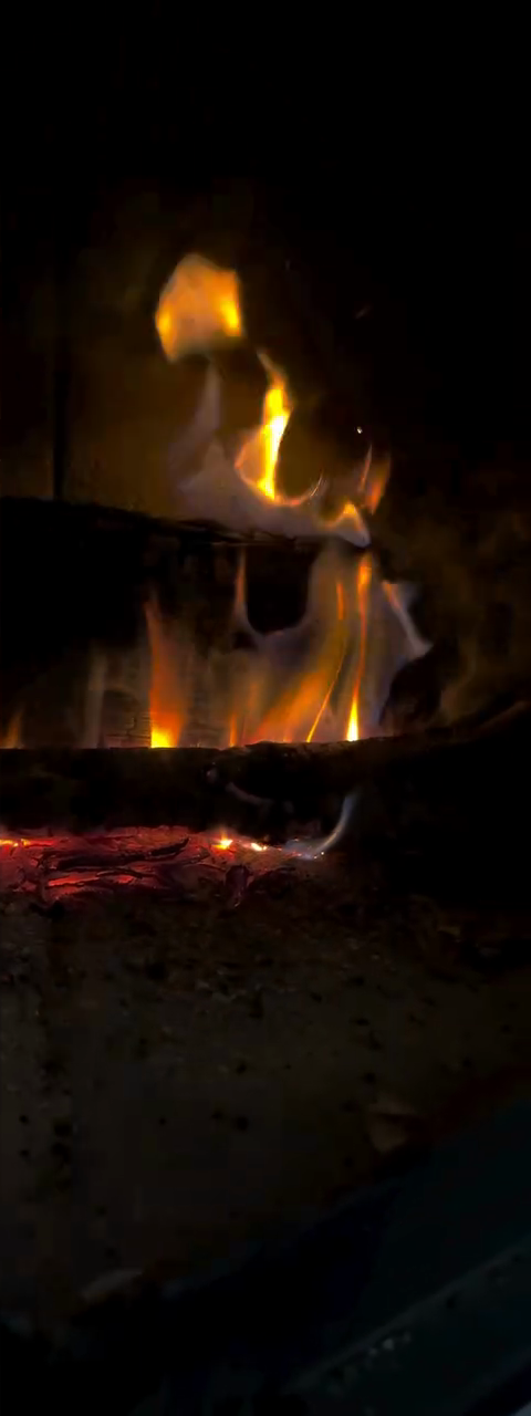 A scanned fireplace