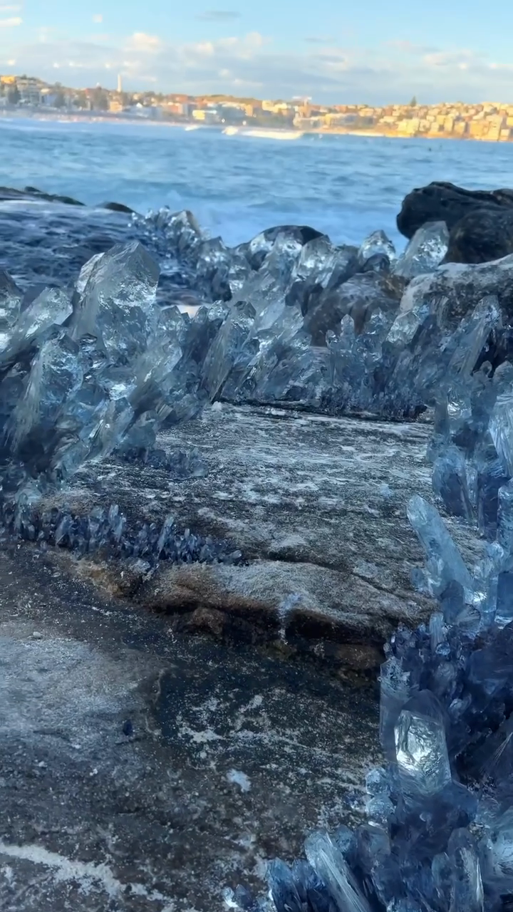 Crystals on the coast